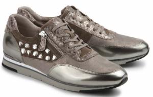 Gabor Sneaker Material-Mix Beige Uebergroesse 677-26
