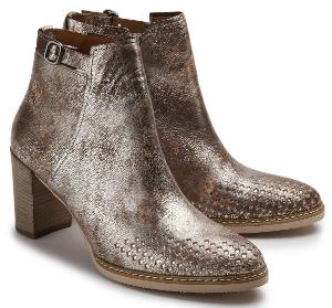 Sommer-Stiefeletten G-Weite Rose-Gold Metallic Uebergroesse 3030-17