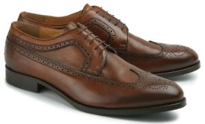 Brogues Schnuerer Leder Lyra-Lochung Braun Uebergroesse