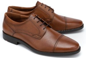LLOYD Herren-Schnuerschuhe Nappaleder Ziernaehte Braun Uebergroesse
