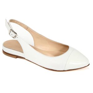 Sling Lacklederkappe Schliesse am Riemchen Weiss Untergroesse