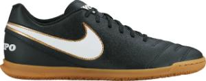 Nike Tiempo Rio 3 Fussballschuh speziell fuer den Halleneinsatz konzipiert Schwarz Uebergroesse
