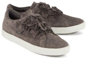 Kennel Schmenger Sneaker Blumenapplikation Klettverschluss Uebergroesse Grau