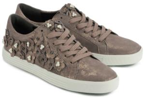 Kennel Schmenger Sneaker Blumenapplikation Uebergroesse Rose Bronze Metallic
