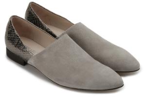 Loafer glaenzende Fersendetails in Gold Bronze Uebergroesse
