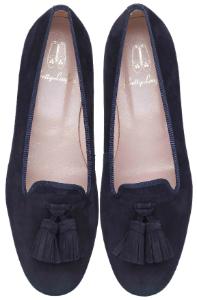 Pretty Loafers mit Schleife auf der Vorderkappe | Blau | Übergröße Pretty Loafers Schleife auf der Vorderkappe Blau Uebergroesse