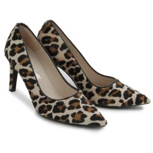 Pumps mit bedrucktem Fell im Leoparden-Look Untergroesse