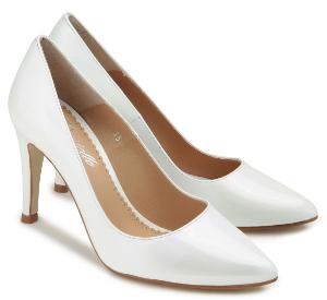 Weiße Lackleder-Pumps mit Lederfutter | Damenschuhe in Übergrößen Lackleder-Pumps mit Lederfutter Weiss Uebergroesse