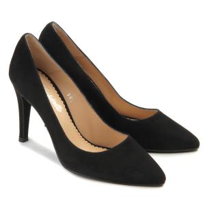 Schwarze Pumps aus edlem Nubukleder in Übergrößen Pumps aus edlem Nubukleder Schwarz Uebergroesse