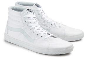 Weisse Hi-Top Turnschuhe von Vans fuer Herren mit Uebergroesse