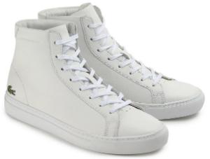 Weisse High-top Sneaker im modischen Schnitt von Lacoste in Uebergroessen