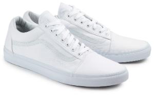 Weisse Old Skool Turnschuhe von Vans fuer Herren mit Uebergroesse