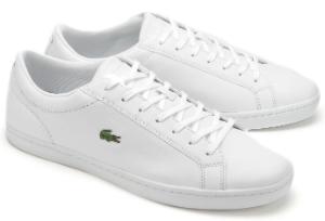 Weisse Sneaker mit gepolstertem Schaftrand von Lacoste in Uebergroessen