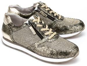 Gabor Sneaker in Uebergroessen Schwarz Gold