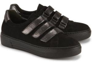 Gabor Sneaker mit Metallic-Klettverschluesse in Uebergroessen Schwarz