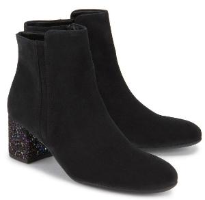 Gabor Stiefeletten mit Glitzer besetztem Absatz in Uebergroessen Schwarz
