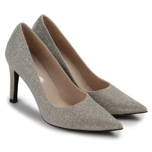 Glitter-Pumps in Uebergroessen Silber Multi Ballschuhe fuer Damen