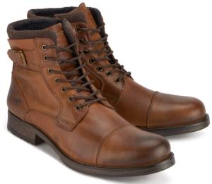 Mustang Schnuer-Boots in Uebergroessen fuer Herren Braun