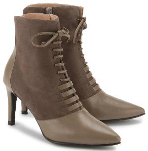 Stiefeletten Leder Blind-Schnuerung seitlicher Reissverschluss Untergroesse