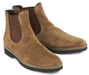 Dezente Winter Chelsea Boots fuer Damen in Uebergroesse Braun