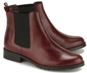Farbstarke Winter Chelsea Boots fuer Damen in Uebergroesse Rost-Rot