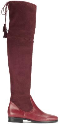 Overknee Stiefel in Uebergroessen Groesse 43 Bordeaux Bariello Milano