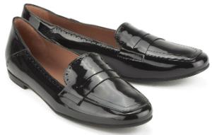Homers Loafer im Lackleder-Look in Uebergroessen Schwarz