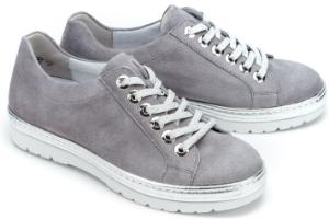 Semler Sneaker G-Weite mit silberfarbem Rahmen in Uebergroessen Grau