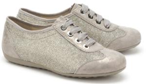 Semler Sneaker in G-Weite mit glitzernden Lurexfaeden Uebergroessen Metallic