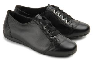 Semler Sneaker in Weite G mit Vario-Fußbett | Übergrößen | Schwarz Semler Sneaker in Weite G mit Vario-Fussbett Uebergroessen Schwarz