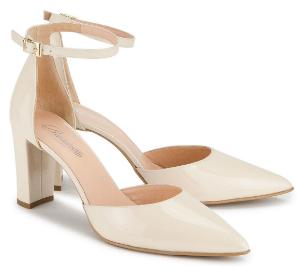 Damen Pumps Lackleder Fesselriemen Groesse 45 Nude Uebergroesse
