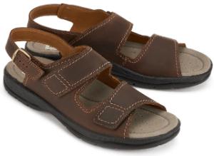 Braune Jomos Sandalen in Übergrößen | H-Weite Jomos Sandale Uebergroesse braun H-Weite
