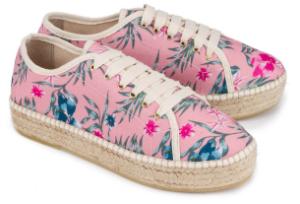 Espadrilles Sneaker mit floralem Print in Uebergroessen von HORSCH Exklusiv Rose