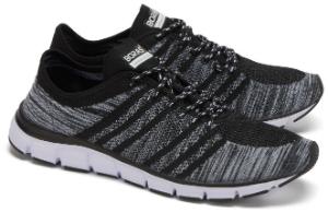 Schwarz melierte Boras Sneaker aus Mesh in Uebergroessen fuer Herren