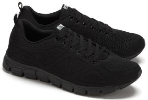 Schwarze Boras Sneaker aus Mesh in Uebergroessen fuer Herren