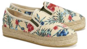 Slip-On Espadrilles in Uebergroessen mit floralem Print von HORSCH Exklusiv Multicolor