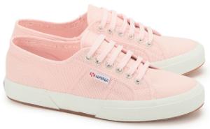Superga Sneaker aus Canvas mit weisser Gummisohle in Uebergroessen Rosa