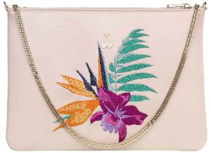 Tasche mit floraler Bestickung passend zu den Sabots von Pretty Ballerinas Nude