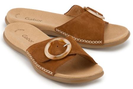 Pantolette in Übergrößen | Material: Leder | Farbe: Braun pantolette-in-uebergroessen-3012-11 Gabor Pantoletten
