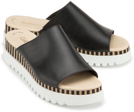 Pantolette in Übergrößen | Material: Leder | Farbe: Schwarz pantolette-in-uebergroessen-3380-11