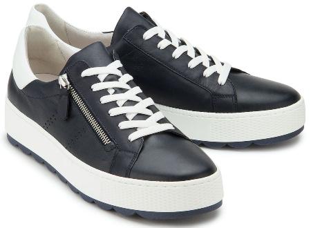 Gabor Sneaker in Übergrößen | sehr bequeme Passform und flexible Gummisohle | Farbe: Blau sneaker-in-uebergroessen-3122-10