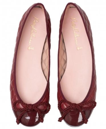 Pretty Ballerinas in Übergrößen | mit Steppung aus Nappaleder in einem schönen Rot pretty-ballerinas-in-uebergroessen-1026-21