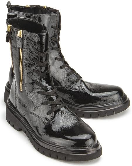 Trendstarke Schnürboots in Übergrößen von Gabor | Material: Lackleder schnuerboot-in-uebergroessen-3078-21 schnuerboots-fuer-damen