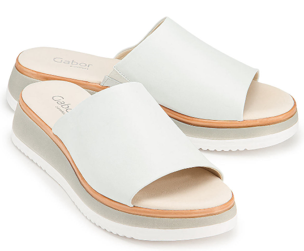Pantolette von Gabor in Weiß in Übergröße Pantolette von Gabor in Weiß in Übergröße - Sommerschuhe in Größe 43