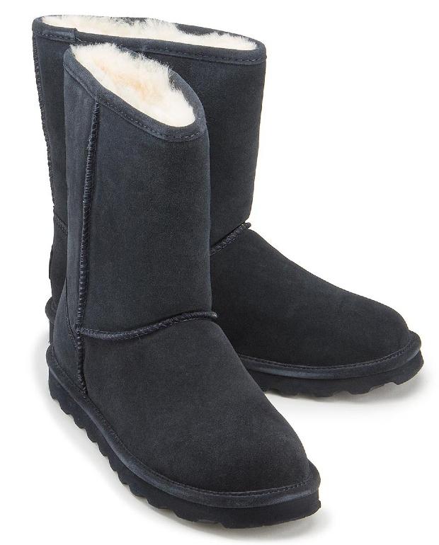 Schwarze Lammfellboots in Übergröße Schwarze Lammfellboots in Übergröße