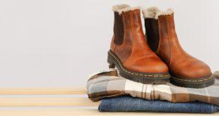 Braune Lammfell-Boots in Übergrößen