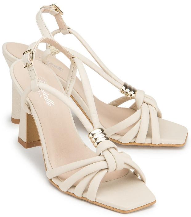 Bariello weiße Sandalette in Untergrößen - Party-Schuhe