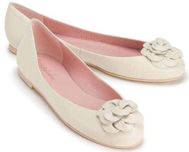 Pretty Ballerinas in Übergrößen - cremefarbene Schuhe