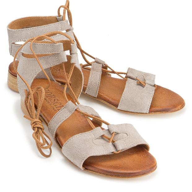 Rossaro Sandale in Übergrößen - cremefarbene Schuhe