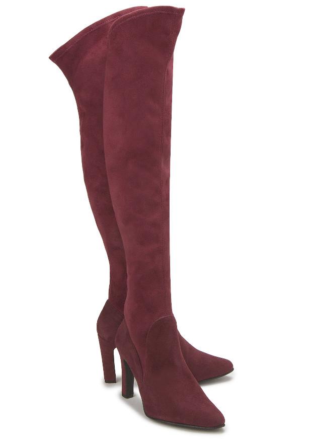 Bariello Overknee-Stiefel in Übergrößen Bordeaux 